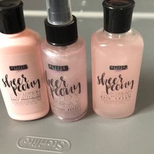 Lotion ,glitter spry, bath creek